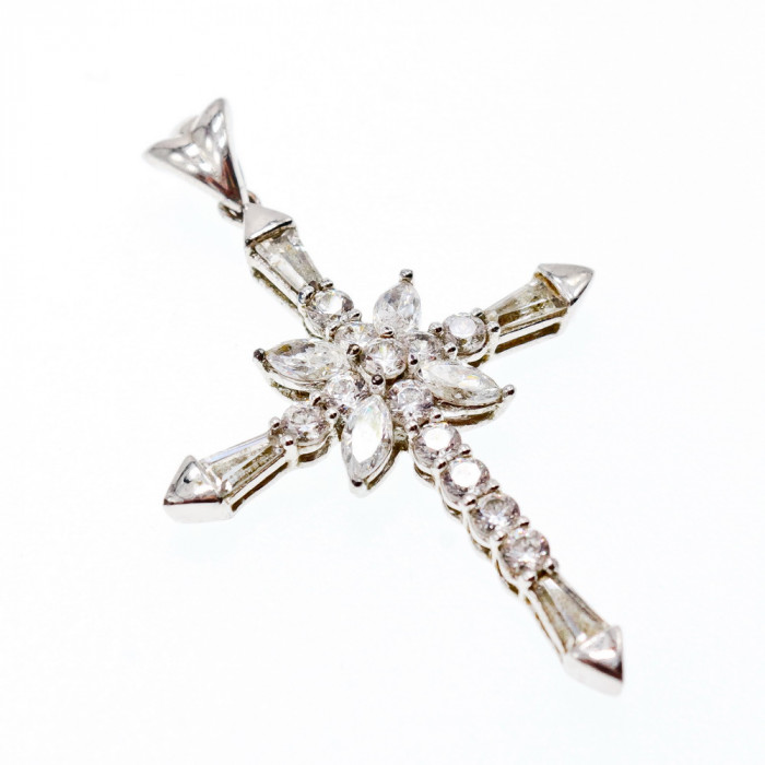 Sky Jewelry Серебряный крестик 925 проба с фианитами