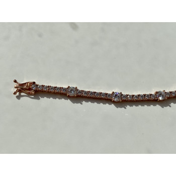 Sky Jewelry Серебряный Браслет в позолоте 925 пробы с Фианитами