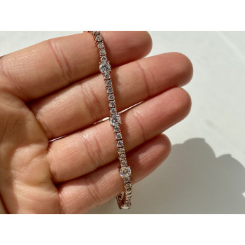 Sky Jewelry Серебряный Браслет в позолоте 925 пробы с Фианитами