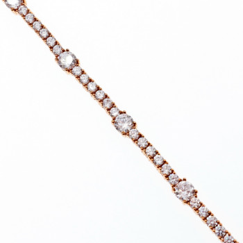 Sky Jewelry Серебряный Браслет в позолоте 925 пробы с Фианитами