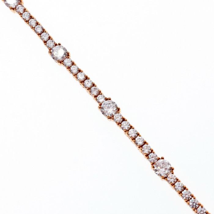 Sky Jewelry Серебряный Браслет в позолоте 925 пробы с Фианитами