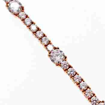 Sky Jewelry Серебряный Браслет в позолоте 925 пробы с Фианитами