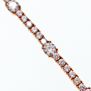 Sky Jewelry Серебряный Браслет в позолоте 925 пробы с Фианитами