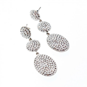 Sky Jewelry Серебряные серьги 925 проба с фианитами Совершенство