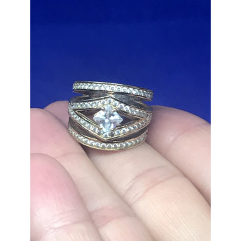 Sky Jewelry Кольцо (позолота) с фианитами