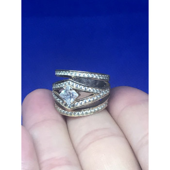 Sky Jewelry Кольцо (позолота) с фианитами