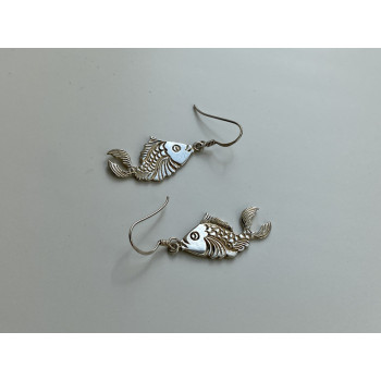 Sky Jewelry Серебряные серьги Рыбка