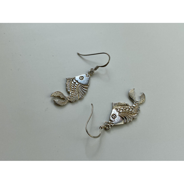 Sky Jewelry Серебряные серьги Рыбка