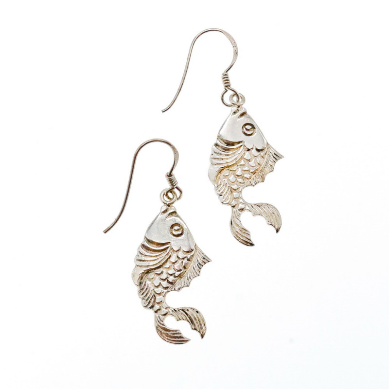 Sky Jewelry Серебряные серьги Рыбка