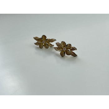 Sky Jewelry Серебряные Серьги 925 пробы с фианитом  Цветы