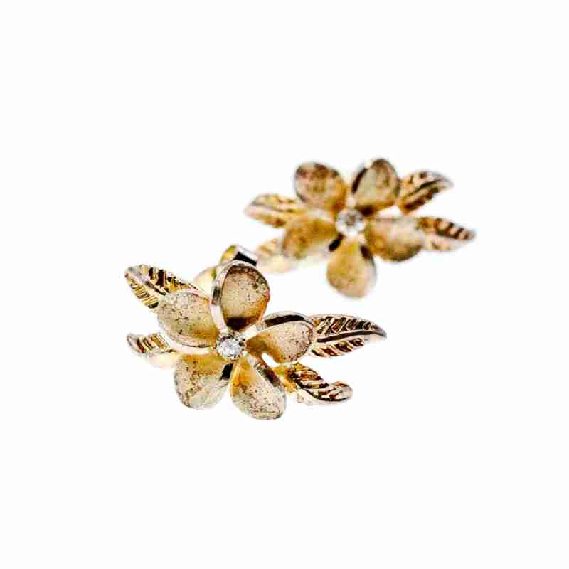Sky Jewelry Серебряные Серьги 925 пробы с фианитом  Цветы