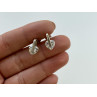 Sky Jewelry Серебряные Серьги 925 пробы с фианитом  Сердце