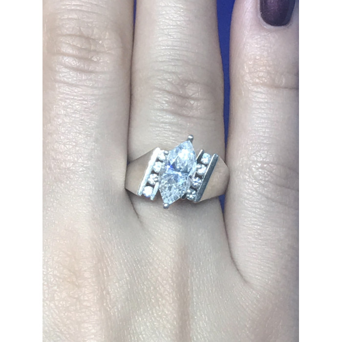 Sky Jewelry Серебряное кольцо с фианитом