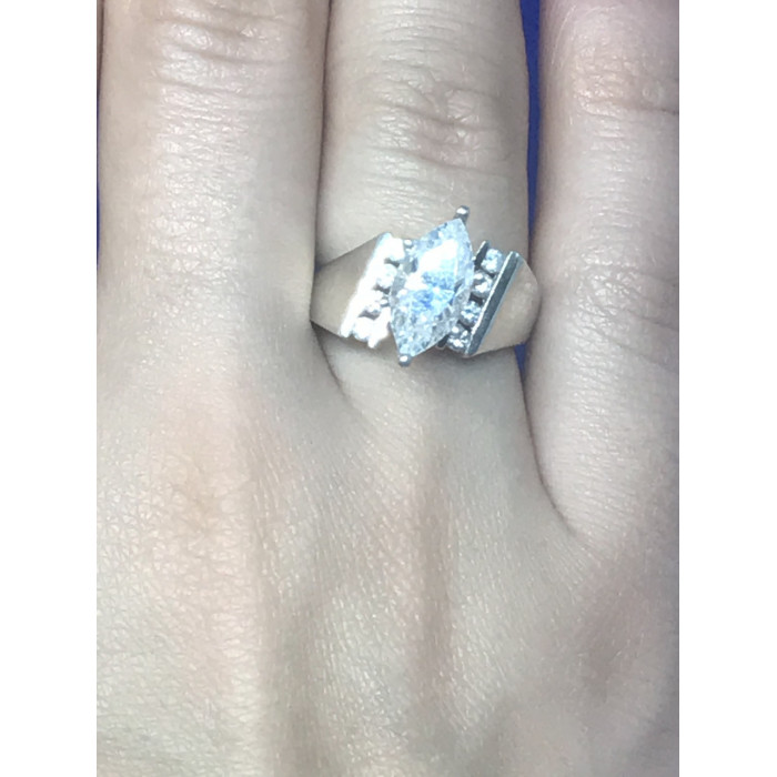 Sky Jewelry Серебряное кольцо с фианитом