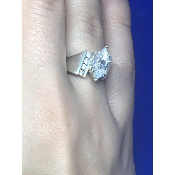 Sky Jewelry Серебряное кольцо с фианитом