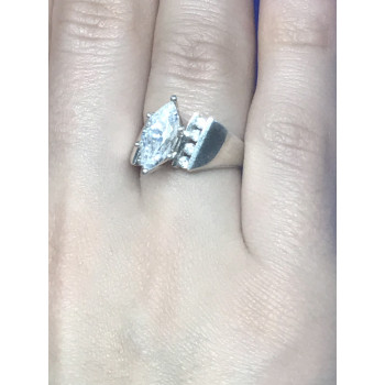 Sky Jewelry Серебряное кольцо с фианитом