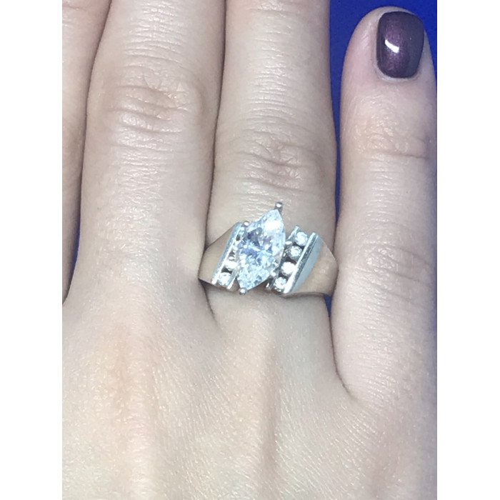 Sky Jewelry Серебряное кольцо с фианитом