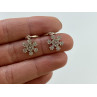 Sky Jewelry Серебряные Серьги 925 пробы с фианитами  Снежинка
