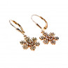 Sky Jewelry Серебряные Серьги 925 пробы с фианитами  Снежинка