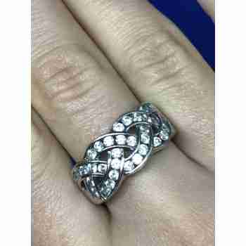 Sky Jewelry Серебряное Кольцо с фианитами (большой размер)