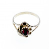 Sky Jewelry Серебряное винтажное кольцо с камнем  Гранат Пироп
