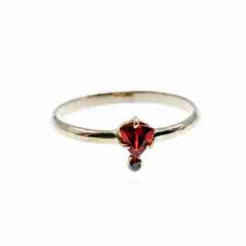 Sky Jewelry Серебряное кольцо 925 проба с гранатом и шпинелью