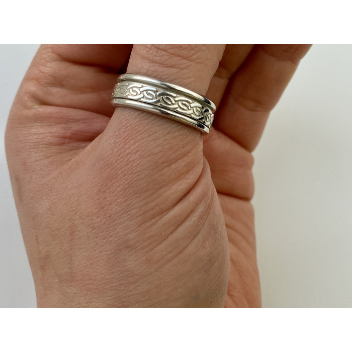 Sky Jewelry Серебряное мужское кольцо для снятия стресса - Спинер  925 проба