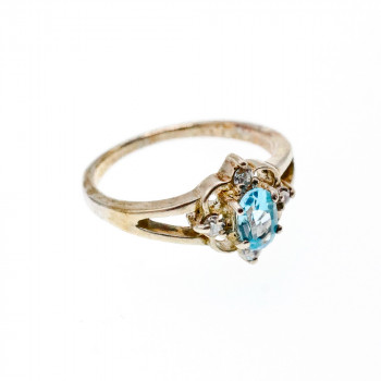 Sky Jewelry Серебряное кольцо со шпинелью и фианитами  Нежность