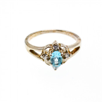 Sky Jewelry Серебряное кольцо со шпинелью и фианитами  Нежность