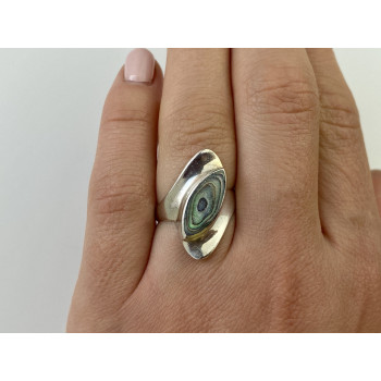 Sky Jewelry Серебряное кольцо с камнем галиотис