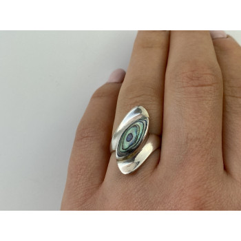 Sky Jewelry Серебряное кольцо с камнем галиотис