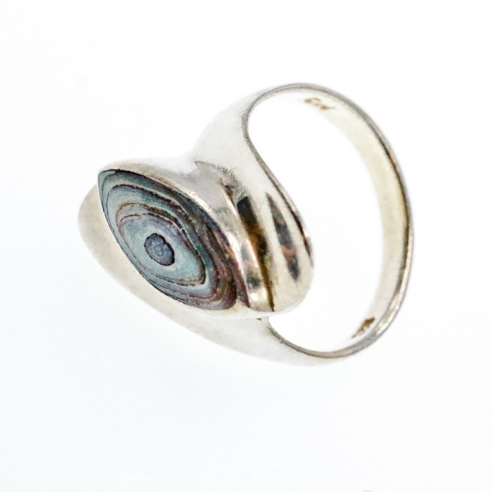 Sky Jewelry Серебряное кольцо с камнем галиотис