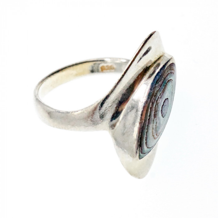 Sky Jewelry Серебряное кольцо с камнем галиотис