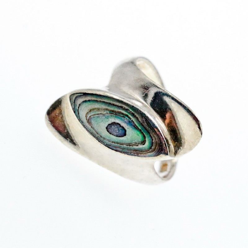 Sky Jewelry Серебряное кольцо с камнем галиотис