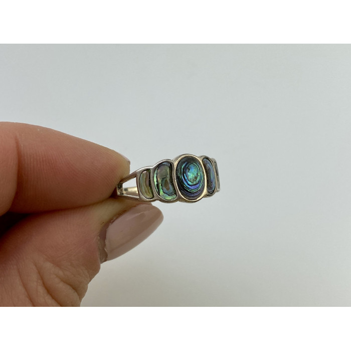 Sky Jewelry Серебряное кольцо с камнем галиотис  Ракушка