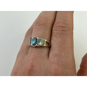 Sky Jewelry Серебряное кольцо с камнем галиотис  Ракушка