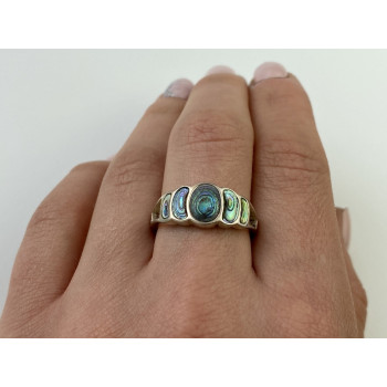 Sky Jewelry Серебряное кольцо с камнем галиотис  Ракушка