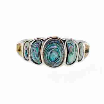 Sky Jewelry Серебряное кольцо с камнем галиотис  Ракушка