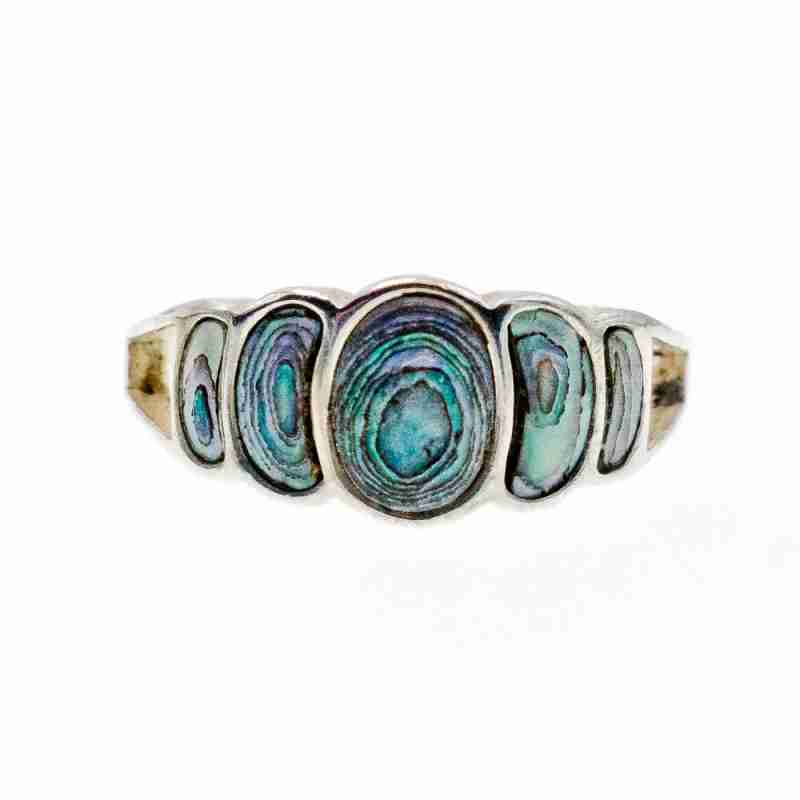 Sky Jewelry Серебряное кольцо с камнем галиотис  Ракушка