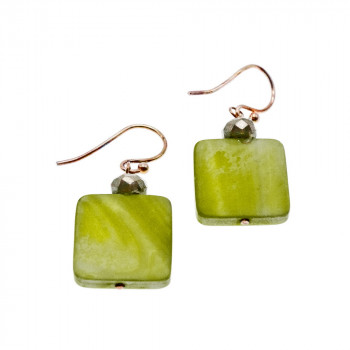 Sky Jewelry Серебряные серьги с Агатом  Весна