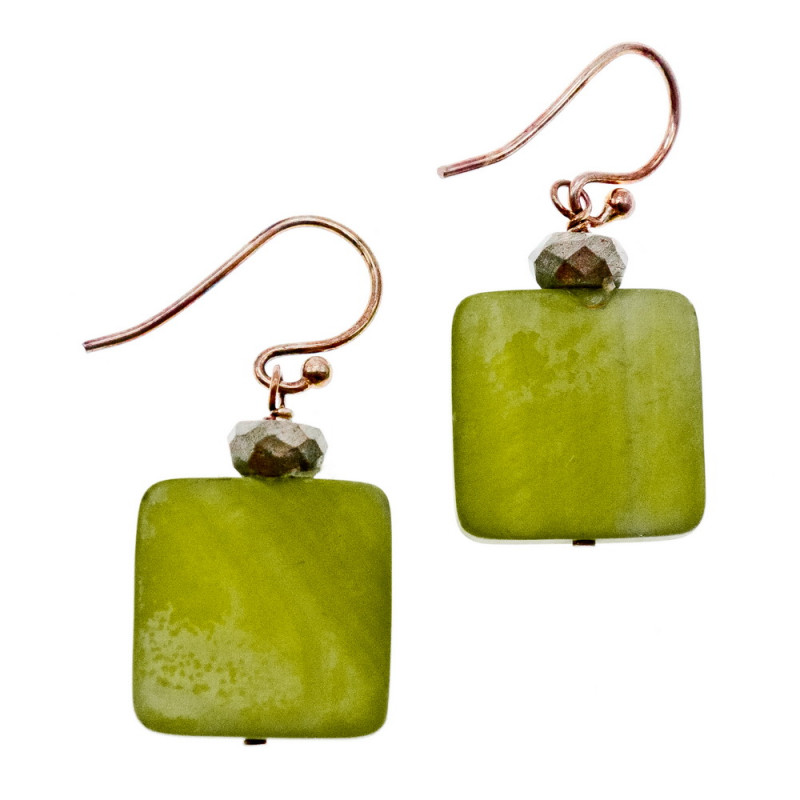 Sky Jewelry Серебряные серьги с Агатом  Весна