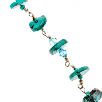 Sky Jewelry Серебряный браслет с бирюзой