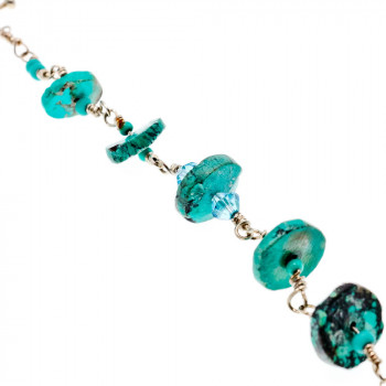 Sky Jewelry Серебряный браслет с бирюзой