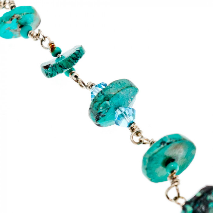 Sky Jewelry Серебряный браслет с бирюзой