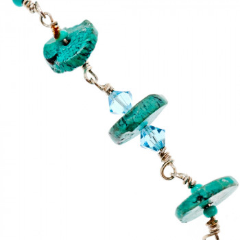 Sky Jewelry Серебряный браслет с бирюзой