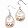 Sky Jewelry Серебряные серьги с фианитом Ажур