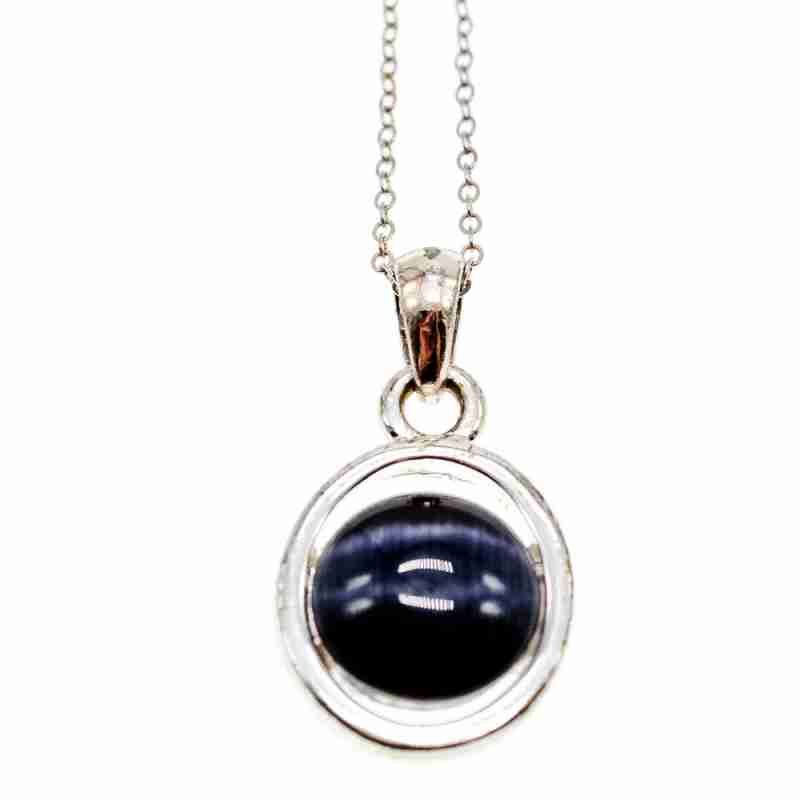 Sky Jewelry Серебряная цепочка с кулоном оникс