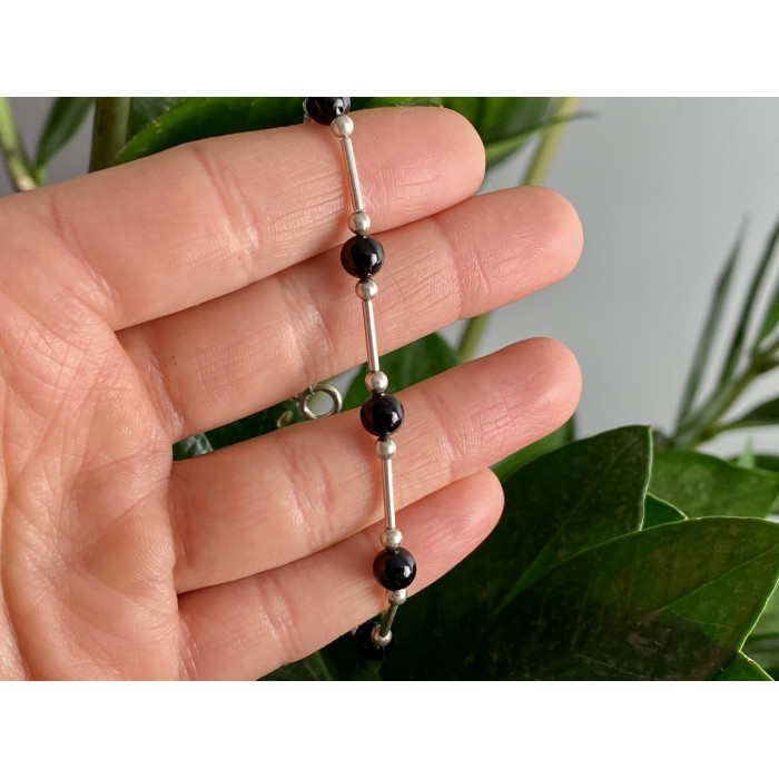 Sky Jewelry Серебряный браслет с ониксом