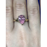 Sky Jewelry Серебряное кольцо (позолота) с розовым фианитом