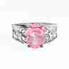 Sky Jewelry Серебряное кольцо 925 проба с розовым и белым фианитом